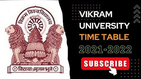 Vikram University BA 2nd year and B.A 3rd year time table