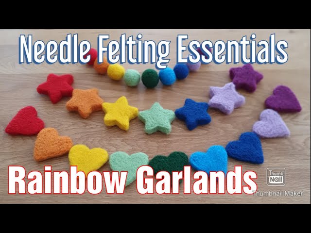 Star Felt Garland - Rainbow
