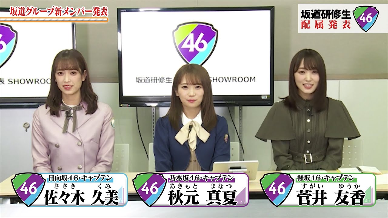 坂道研修生 配属発表 Showroom【日向坂４６ブロック部分抜粋】