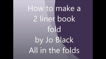 How to do a two liner book fold