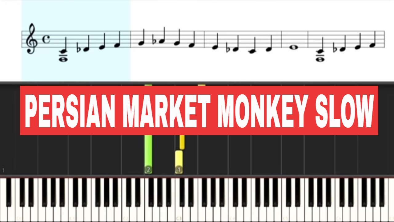 MONKEY MART THEME - EASY Piano Tutorial 