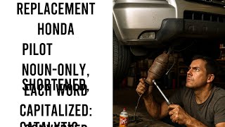Catalytic Converter Replacement Honda Pilot