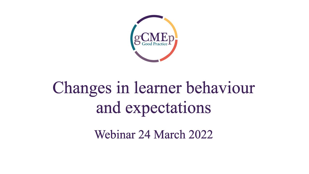 Changes in learner behaviour and expectations