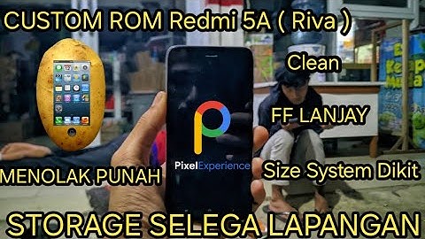 CUSTOM ROM PIXEL EXPERIENCE ANDROID 9 REDMI 5A