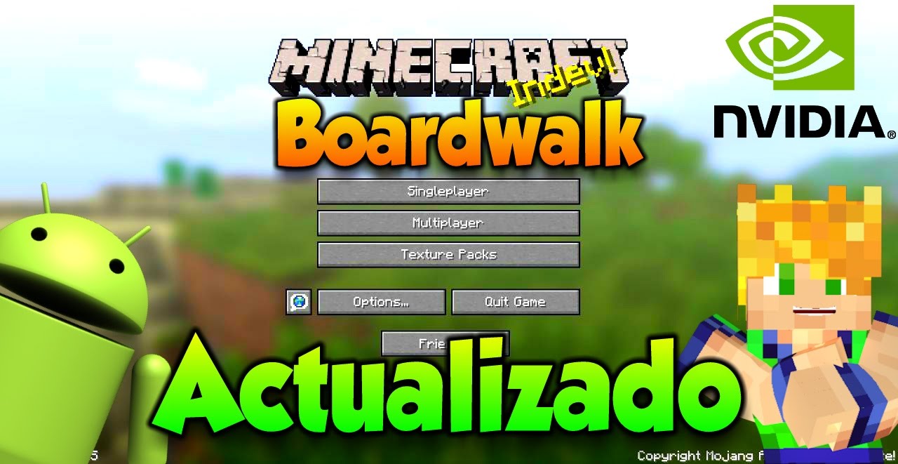 MINECRAFT PC EN ANDROID - ACTUALIZADO - BOARDWALK - NVIDIA SHIELD ...