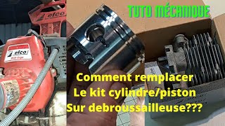 TUTO MECANIQUE,  COMMENT remplacer le kit CYLINDRE et LE PISTON sur une debroussailleuse !!???