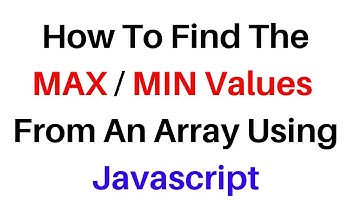 Javascript Find Max Min Value Array Button Onclick Event