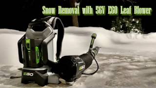 Snow removal with EGO Backpack Leaf Blower LB6000 by Marc-André Blais 6,084 views 6 years ago 2 minutes, 33 seconds