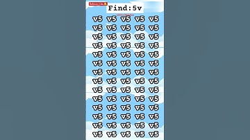 Spot 5v within 7sec & test your eyes acuity ! #spot#sec #shorts#eyetest #10kviews #quiz #iqtest