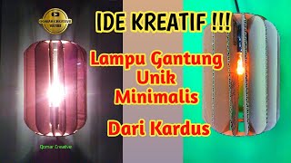 IDE KREATIF Dari Kardus Membuat Lampu Gantung Unik Minimalis
