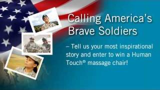 Human Touch Massage Chair Brave Soldiers Giveaway