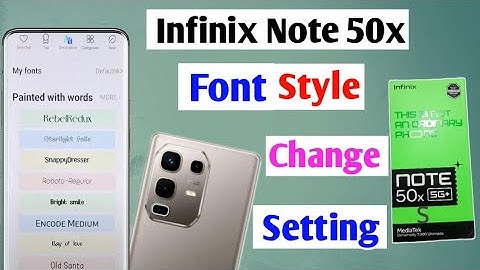 Infinix note 50x font style setting | how to change font style in infinix note 50x