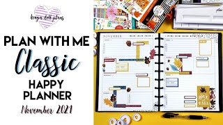 PLAN WITH ME| HORIZONTAL| The Happy Planner| Functional Fall Spread
