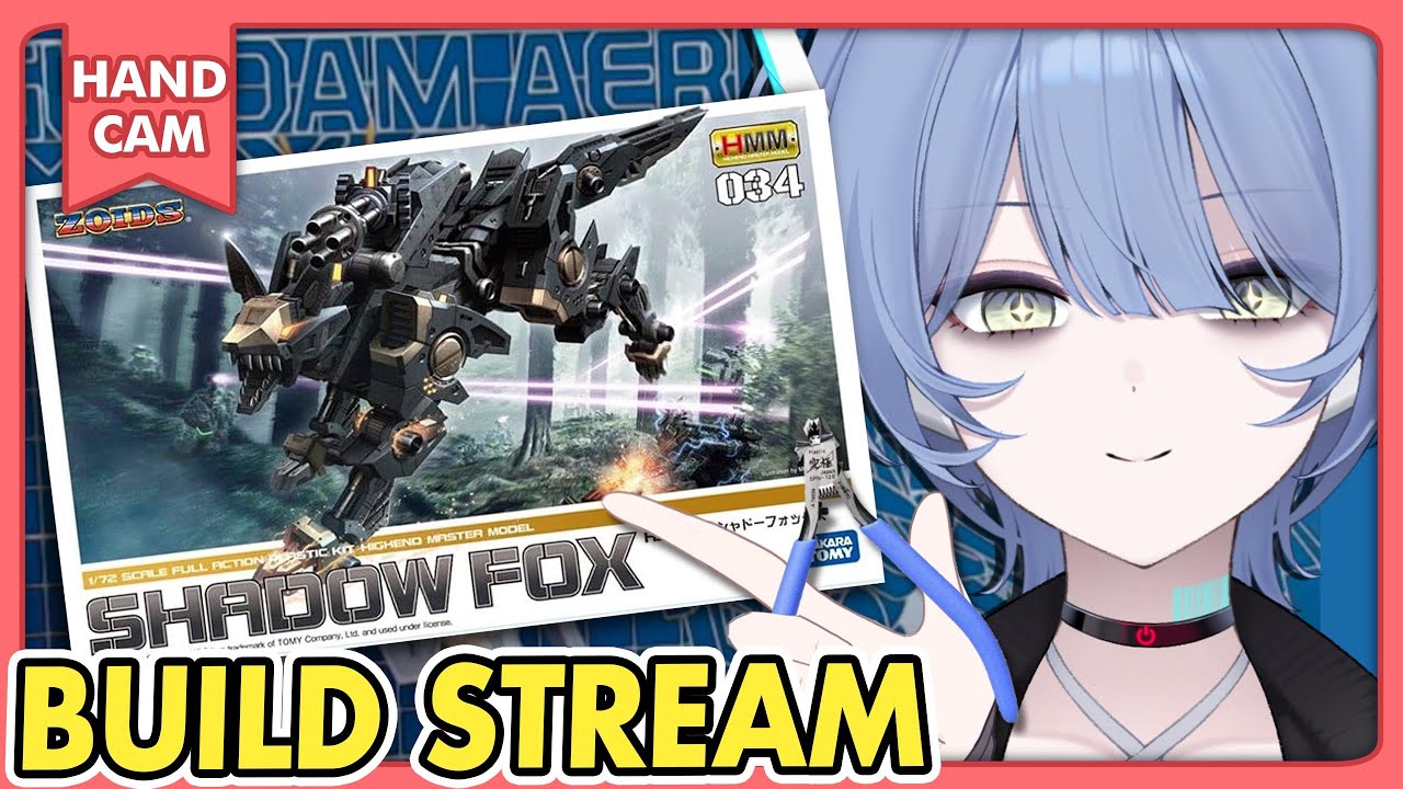 Zoids lover finishes the Shadow Fox kit on stream?! 【MODEL KIT BUILDING HANDCAM】