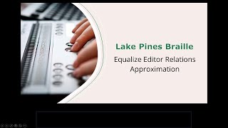 Equalize Editor - Relations - Approximation