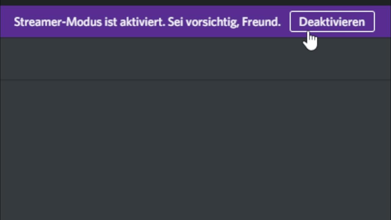 Discord Streamer Modus ist aktiviert Sei vorsichtig Freund