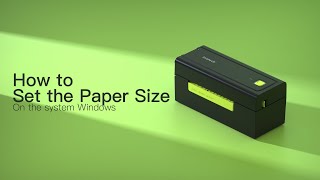 How to configure the paper size for the PR02001 thermal label printer on Windows system?