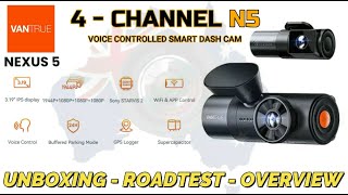 Aussiecams  VANTRUE N5 4 channel dash cam review Unboxing, Roadtest, Overview