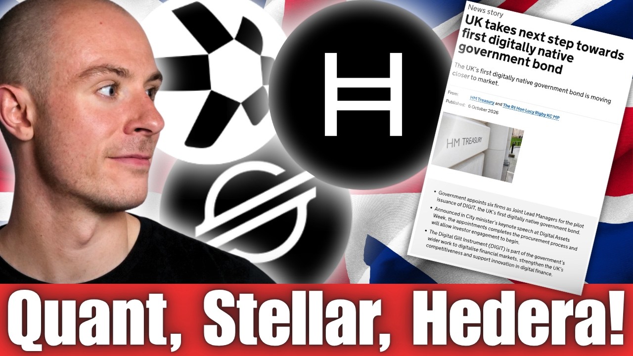 Quant Network QNT, Stellar Lumens XLM And Hedera Hashgraph HBAR Chosen To Revolutionize The Uk.....