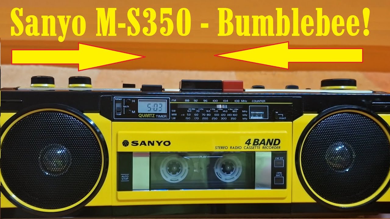 Radio Cassette Sanyo MS 350 LE - Vintage Fonctionnel Courroies Neuves
