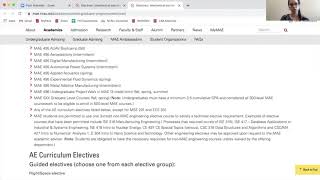 MAE Tech Electives
