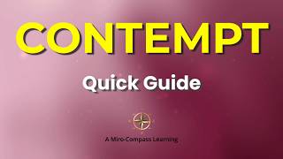 CONTEMPT — Quick Guide to Superiority, Distance & the Armor of Disdain