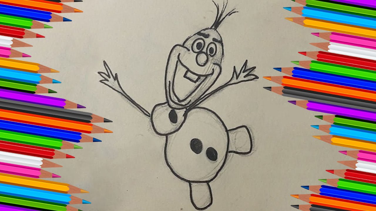 How to Draw OLAF the Snowman from Disney's Frozen | Drawing Frozen 2 | Pencil Sketch
