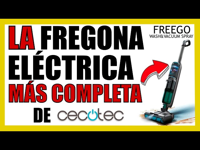 FreeGo Wash&Vacuum Spray Fregona eléctrica sin cables Cecotec