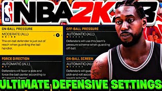 *NEW* ULTIMATE BEST DEFENSE SETTINGS IN NBA 2K23 STOP MASHING & SPEED BOOSTS CURRENT & NEXT GEN