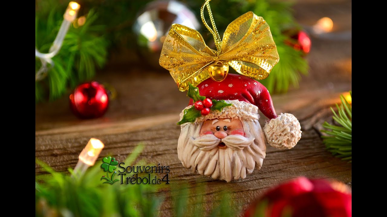 Рождественский орнамент Деда Мороза из холодного фарфора