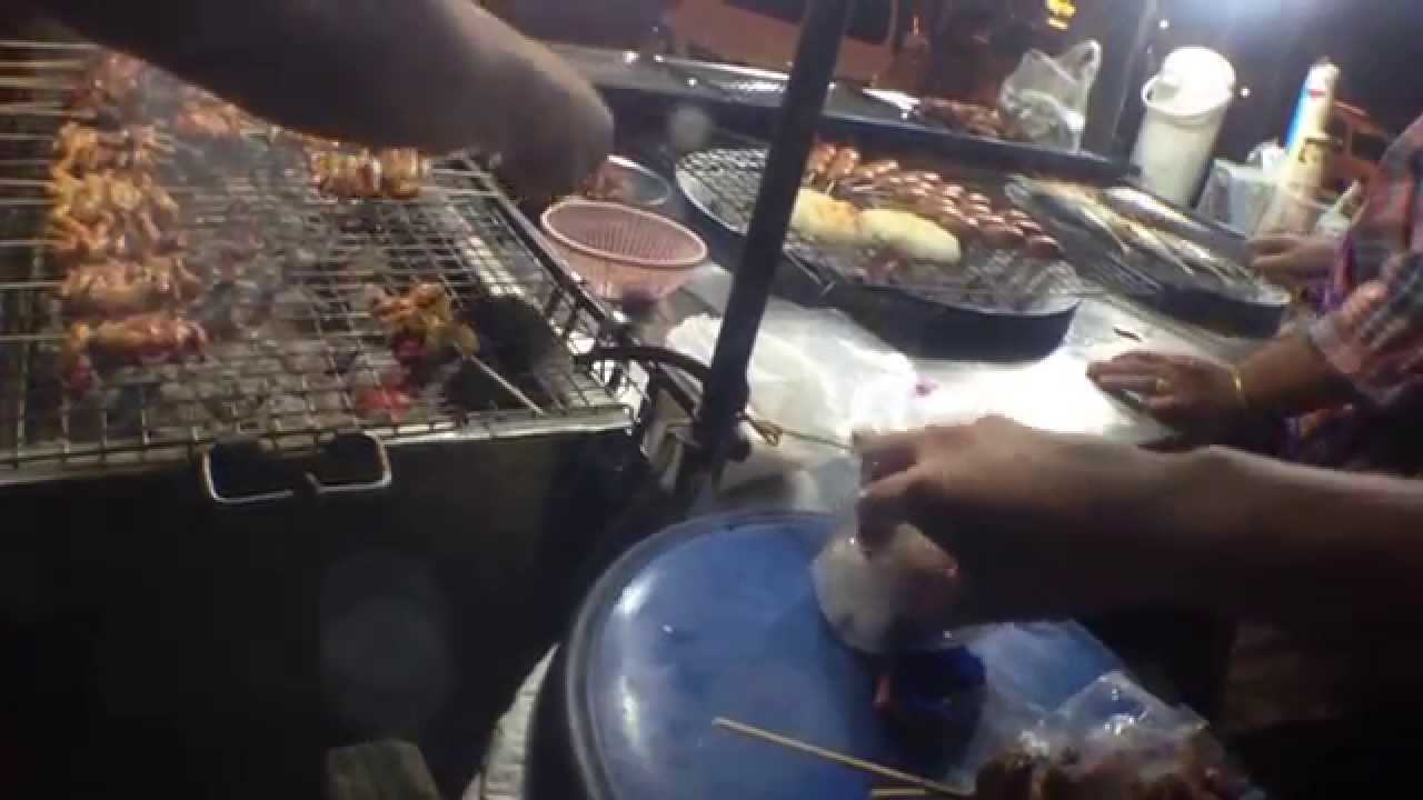 The best grilled beef street food Khon Kaen Thailand เนื้อปิ้งขอนแก่น