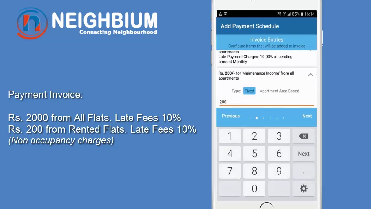 Admin View Payment Collection Module Demo - Apartment and Housing Society Management App