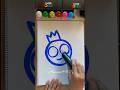 Drawing BLUE Rainbowfriends with Posca Mop'r!