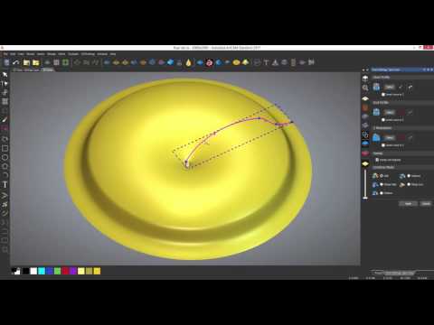 ArtCAM Standard Tutorials - 3.6 Extrude, Spin and Turn