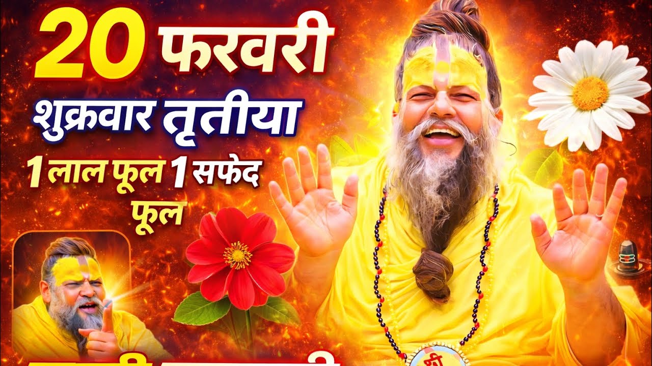 20 फरवरी शुक्रवार तृतीया 🚨 सिर्फ 1 लाल फूल और 1 सफेद फूल से चमत्कार! जरूर जानें