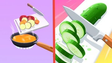 Noob vs Pro vs Hacker God in Perfect Slices ASMR slicing and Relaxing