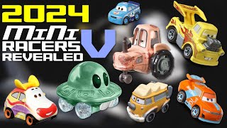 Mattel Disney Cars 2024 Mini Racers Case V COMPLETE Contents - Tractor, Mator, Hot Rod Mater, Clown