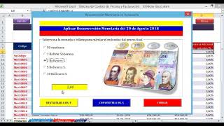 Sistema de Control de Precios y Facturación bajo inflación, tasa de cambio y más, en Excel y VBA screenshot 5