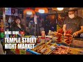 4K Street Food In Hong Kong Temple Street Night Market Food Market Walking Tour