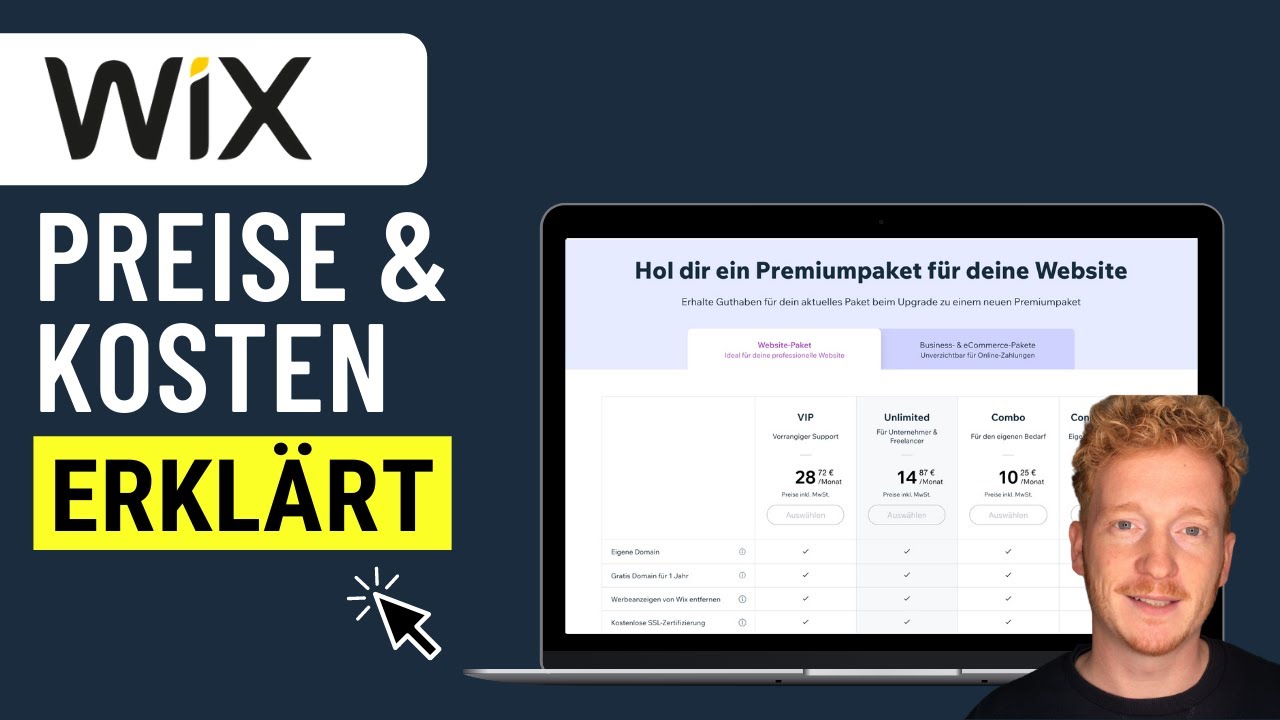 Update Wix Paket Preise erklärt - welche Kosten kommen bei Wix auf dich zu?