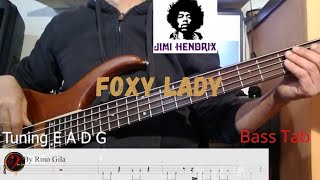Miniatura del video "Jimi Hendrix-Foxy Lady (Bass Cover +TAB)"