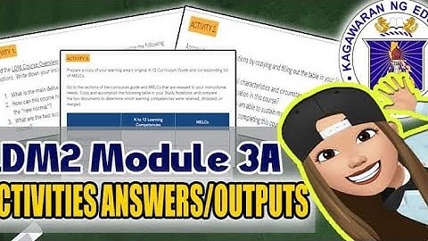 LDM2 Module 3A Sample Answers and Outputs