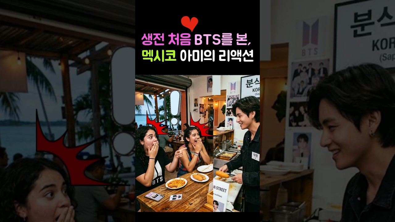 생전 처음 BTS를 본, 멕시코 아미의 리액션!! #BTS #방탄소년단 #뷔 #Shorts