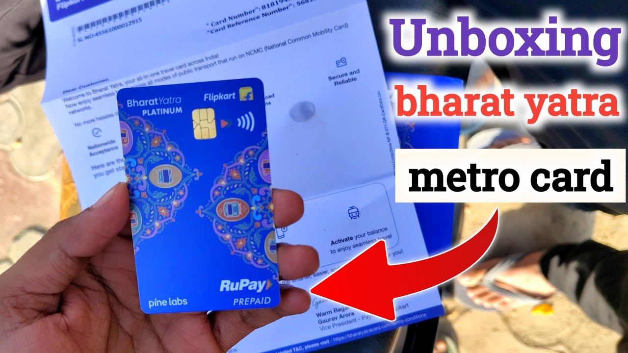 Bharat Yatra Card Flipkart Unboxing | bharat yatra ncmc metro card by FLIPKART | New metro card |