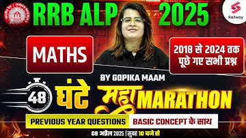 RRB ALP 2025 | RRB ALP Maths Marathon Class | RRB ALP Previous Year Question Paper | By Gopika Maam