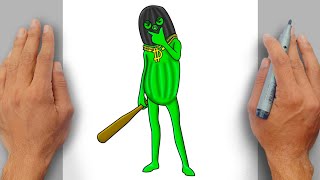 How to Draw BIG DILL Easy | Fortnite