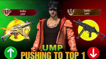 PUSHING 📈 UMP FOR INDIA TOP 1 TITLE| Free Fire Solo Rank Pushing With Tips And Tricks | Ep-1