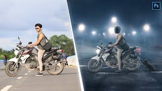 How to Blend Image with the Background | Bike Manipulation | Free PSD | Photoshop Blending Tutorial screenshot 2