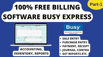 Busy Express 100% Free Billing Software GST, Free Download & Installation | Complete Step by Step #1