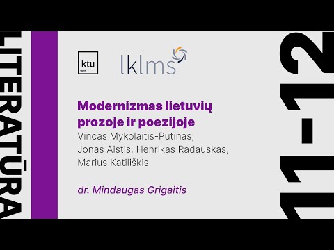 Modernizmas lietuvių prozoje ir poezijoje | 11-12 kl. literatūros kursas